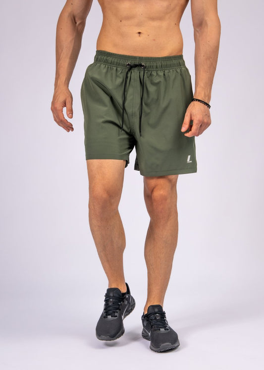 Men's Gym Shorts Pro Green Army Shorts