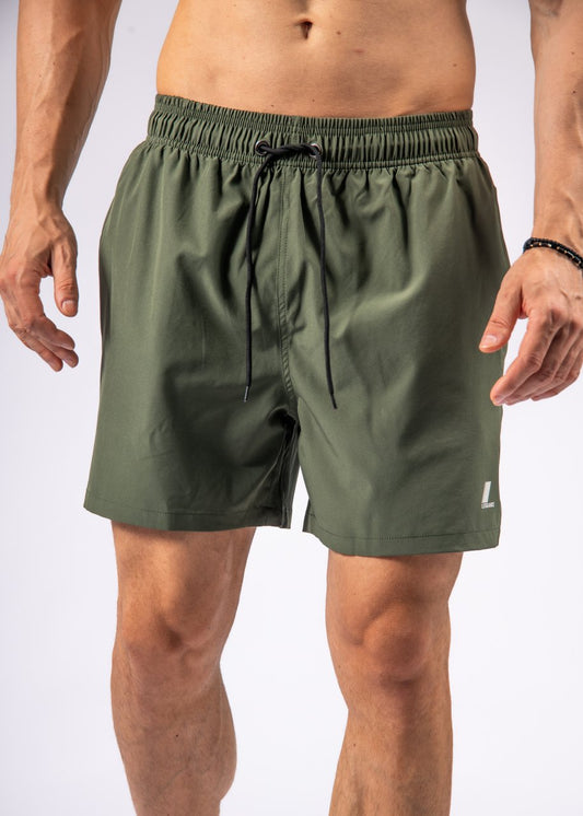 Men's Gym Shorts Pro Green Army Shorts